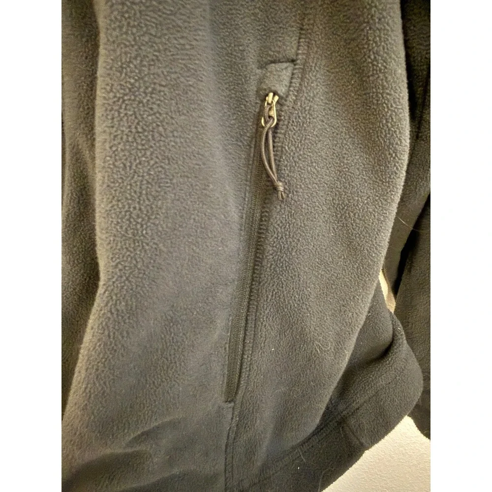 The North Face Black Full Zip Fleece Jacket Men's Large L Zip Pockets